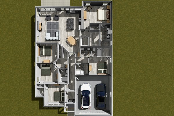 House Blueprint - Cottage Floor Plan - Main Floor Plan #513-2364