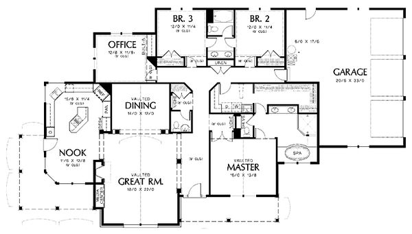 Home Plan - Traditional Floor Plan - Main Floor Plan #48-234