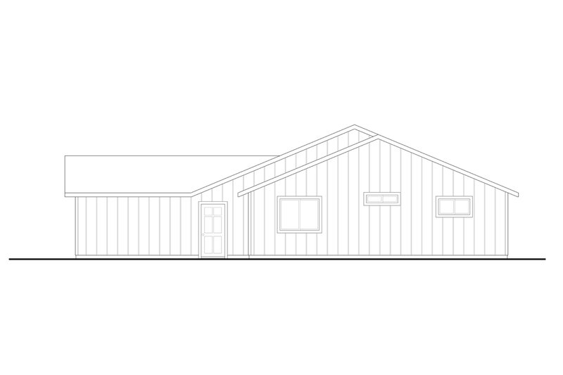 Dream House Plan - Exterior - Other Elevation 1 for Ranch House Plan #124-1216 - 4 bed, 2 bath
