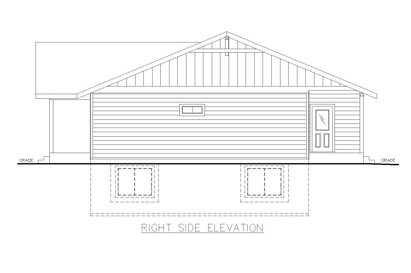 House Design - Exterior - Other Elevation 1 for Bungalow House Plan #117-1079 - 3 bed, 2 bath