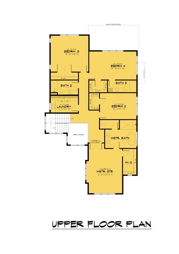 Farmhouse Floor Plan - Upper Floor Plan #1066-249