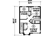 Contemporary Style House Plan - 3 Beds 1 Baths 1246 Sq/Ft Plan #25-4506 