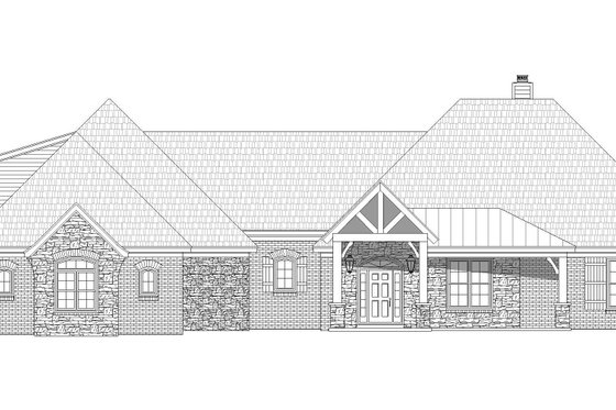 Exterior - Front Elevation 3 for Country House Plan #932-289 - 4 bed, 3.5 bath