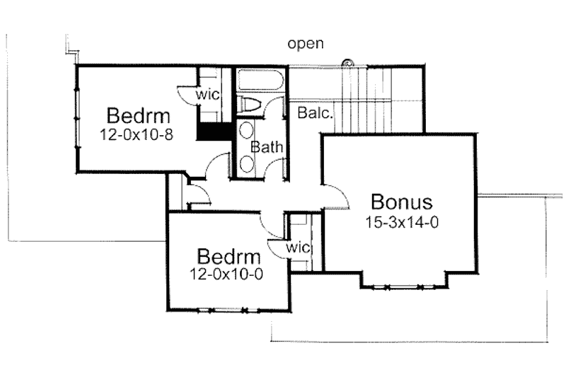 Home Plan - Floor Plan - Upper Floor for Country House Plan #120-115 - 3 bed, 3 bath