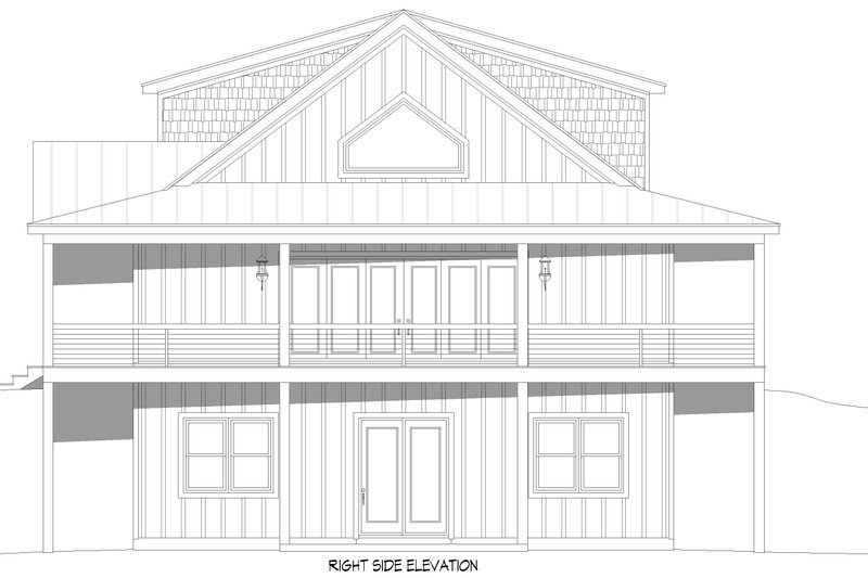 House Blueprint - Exterior - Other Elevation for Country House Plan #932-1411 - 3 bed, 2.5 bath