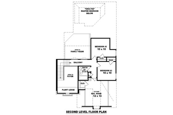 Floor Plan - Upper Floor for Traditional House Plan #81-13619 - 3 bed, 2.5 bath