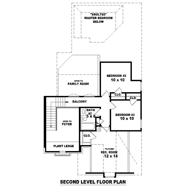 Traditional Floor Plan - Upper Floor Plan #81-13619