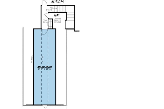 Floor Plan - Other Floor for European House Plan #923-7 - 3 bed, 2.5 bath