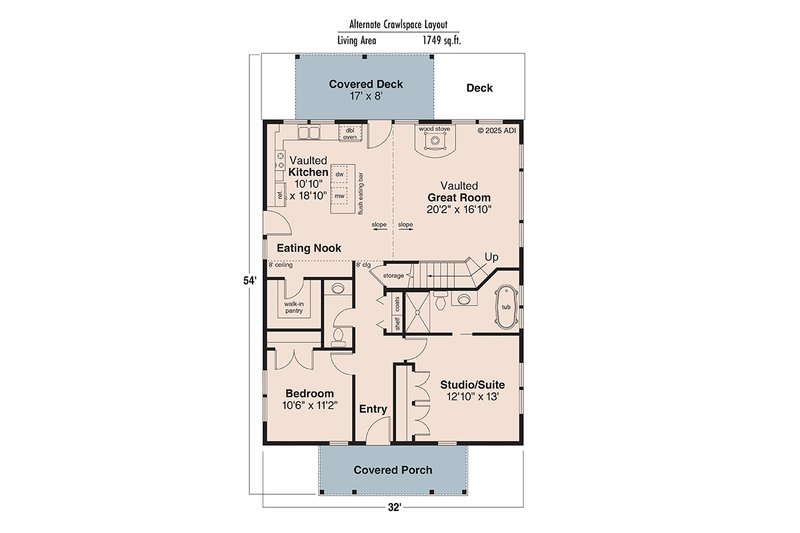 Home Plan - Floor Plan - Other Floor for Barndominium House Plan #124-1263 - 2 bed, 2 bath