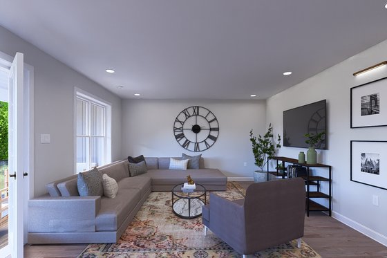 Interior - Family Room 1 for Barndominium House Plan #1060-230 - 1 bed, 2.5 bath