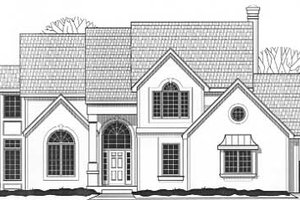European Exterior - Front Elevation Plan #67-585