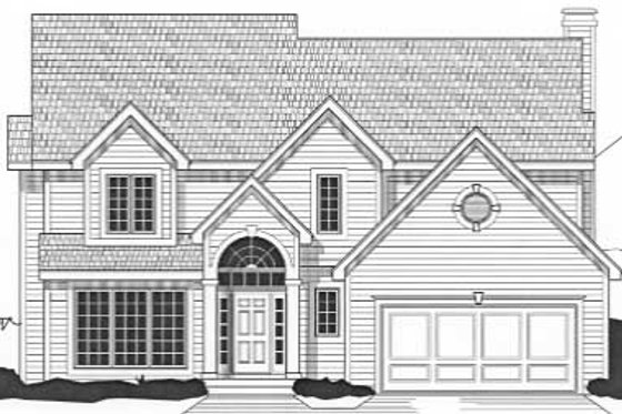 Exterior - Front Elevation for Traditional House Plan #67-533 - 4 bed, 2.5 bath