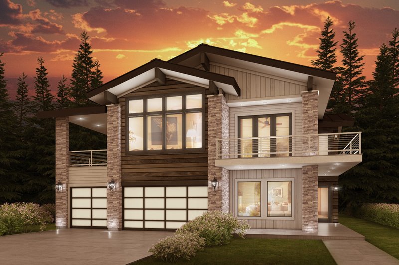 Dream House Plan - Contemporary Exterior - Front Elevation Plan #1073-38