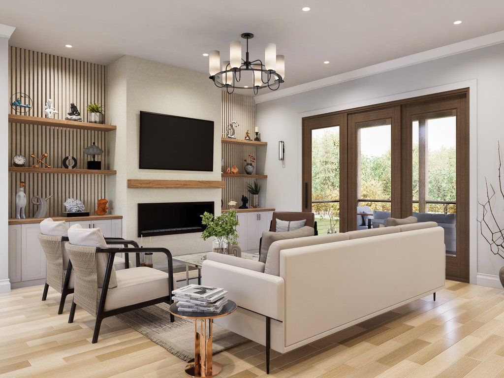 Interior - Family Room for Contemporary House Plan #54-679 - 3 bed, 2 bath