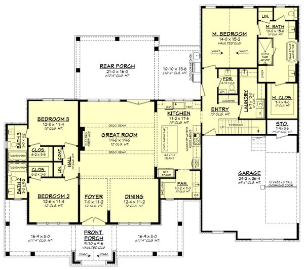 Farmhouse Floor Plan - Main Floor Plan #430-418