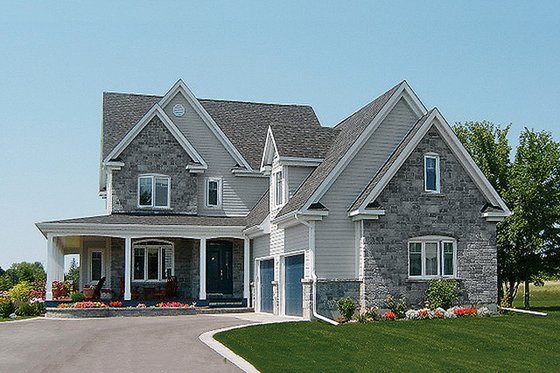 Exterior - Front Elevation 3 for Farmhouse House Plan #23-587 - 4 bed, 2.5 bath