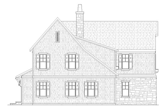 Exterior - Other Elevation 1 for Traditional House Plan #901-18 - 3 bed, 2.5 bath