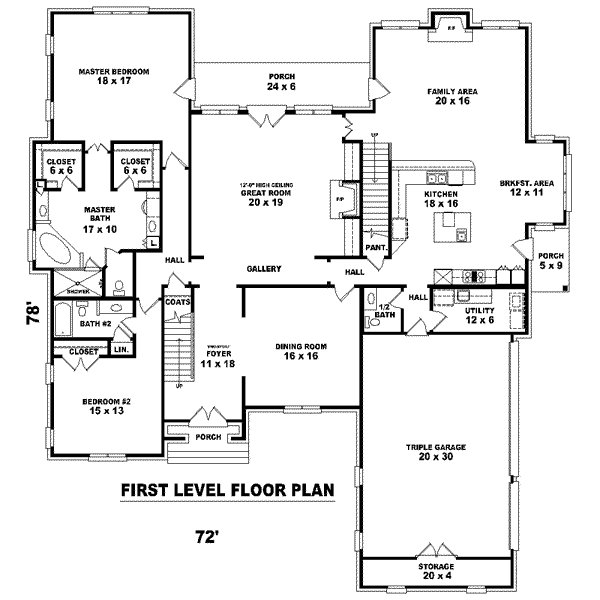 European Floor Plan - Main Floor Plan #81-1639