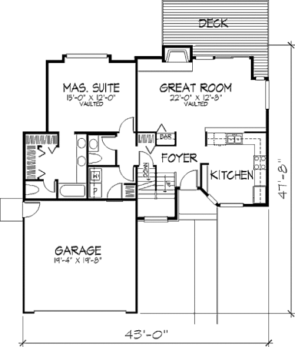 House Design - Floor Plan - Main Floor Plan #320-349