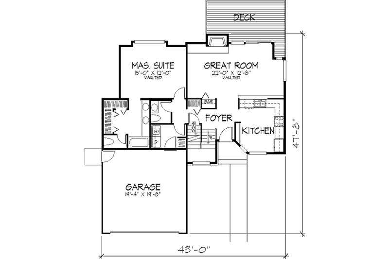 Home Plan - Floor Plan - Main Floor House Plan #320-349 - 3 bed, 2.5 bath