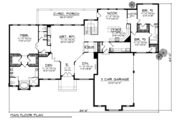 European Style House Plan - 3 Beds 2.5 Baths 2839 Sq/Ft Plan #70-721 