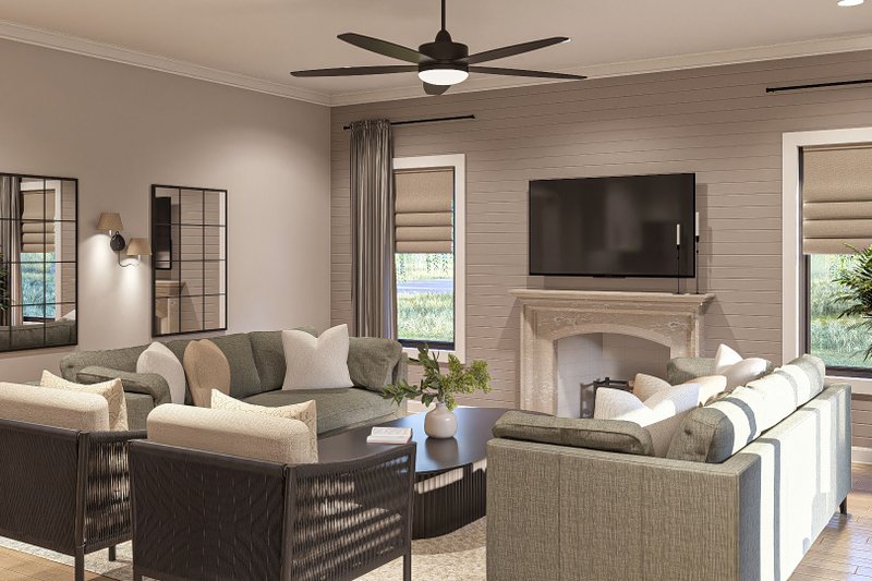 House Design - Interior - Family Room 2 for Modern House Plan #455-363 - 3 bed, 2.5 bath