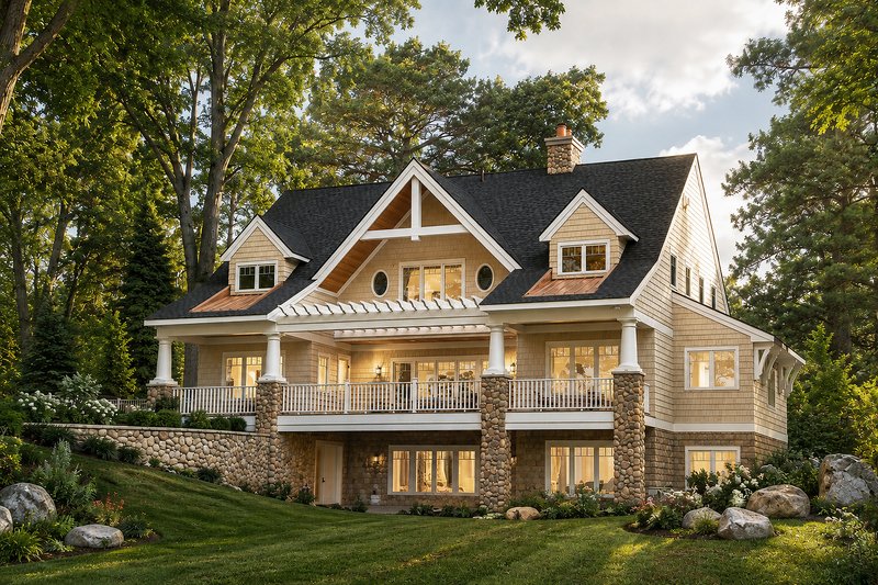 Dream House Plan - Exterior - Rear Elevation for Craftsman House Plan #928-21 - 5 bed, 4 bath