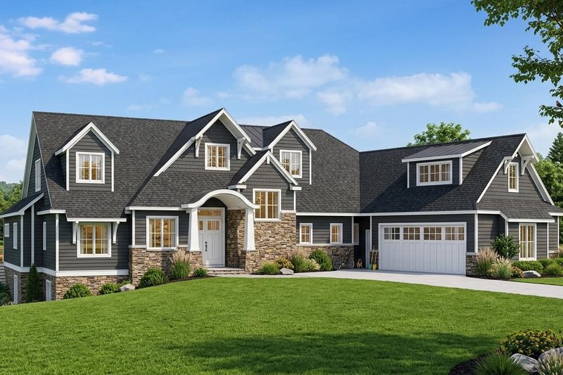 Exterior - Front Elevation for Craftsman House Plan #1064-315 - 2 bed, 2.5 bath