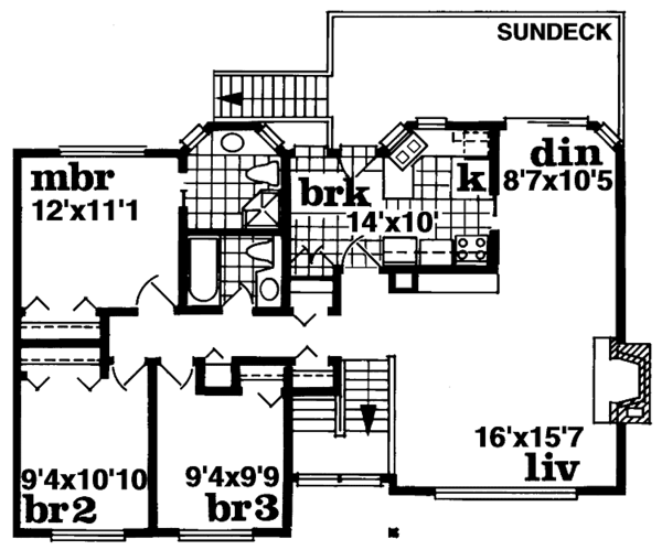 House Plan Design - Contemporary Floor Plan - Main Floor Plan #47-712