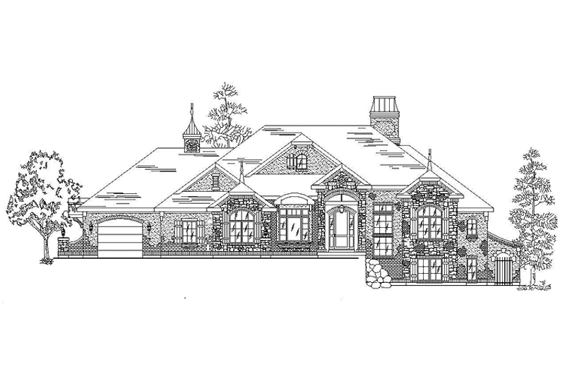 Home Plan - Exterior - Front Elevation 3 for European House Plan #945-125 - 3 bed, 2.5 bath