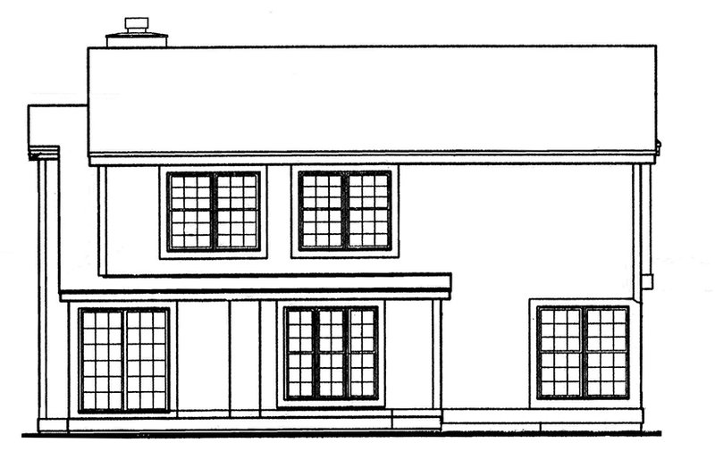 Architectural House Design - Exterior - Rear Elevation for Craftsman House Plan #320-531 - 3 bed, 2.5 bath