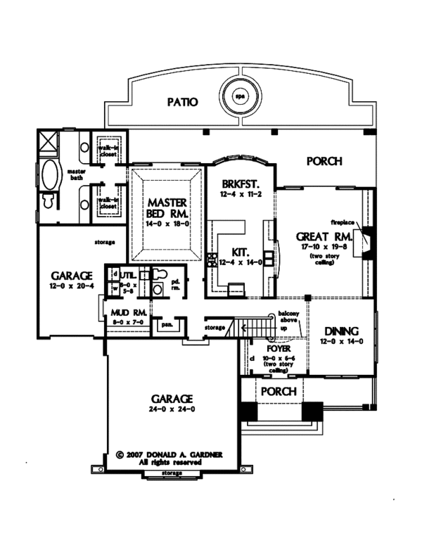 Home Plan - Country Floor Plan - Main Floor Plan #929-835