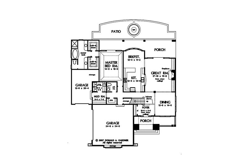 Home Plan - Floor Plan - Main Floor for Country House Plan #929-835 - 4 bed, 3.5 bath