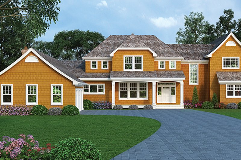 Architectural House Design - Exterior - Front Elevation 4 for Craftsman House Plan #314-294 - 5 bed, 5.5 bath