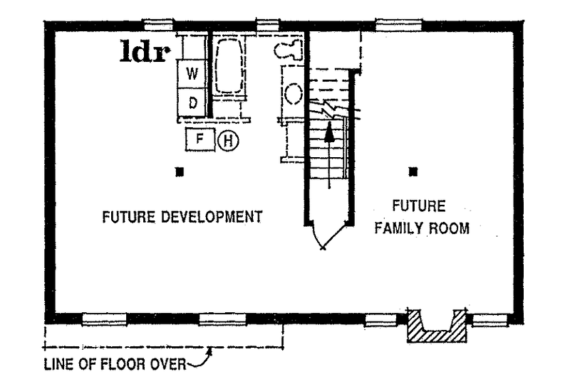 Home Plan - Floor Plan - Lower Floor for Country House Plan #47-779 - 3 bed, 1 bath