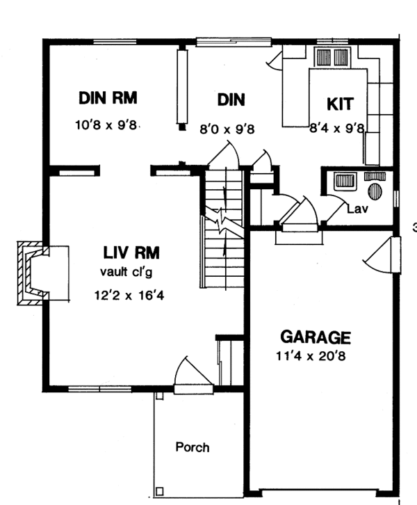 Architectural House Design - Country Floor Plan - Main Floor Plan #316-198