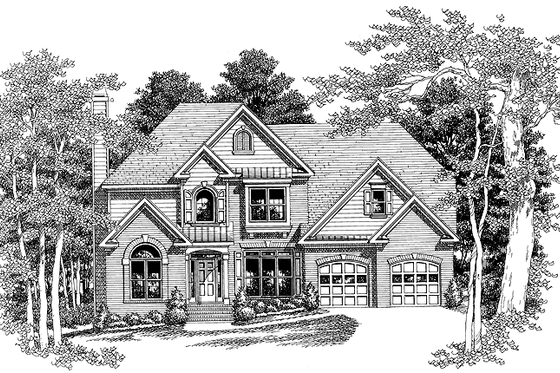 Exterior - Front Elevation 3 for Traditional House Plan #927-155 - 5 bed, 3 bath