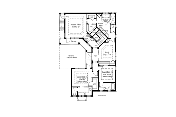 Floor Plan - Upper Floor for Country House Plan #938-15 - 4 bed, 4.5 bath