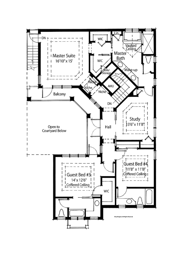 House Blueprint - Country Floor Plan - Upper Floor Plan #938-15