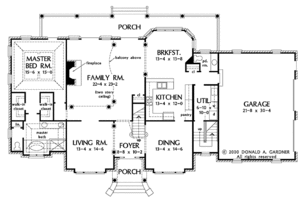Floor Plan - Main Floor for Traditional House Plan #929-573 - 4 bed, 3.5 bath