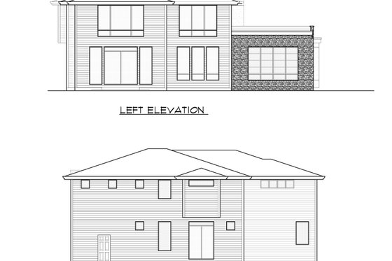 Exterior - Other Elevation 3 for Modern House Plan #1066-87 - 5 bed, 4.5 bath
