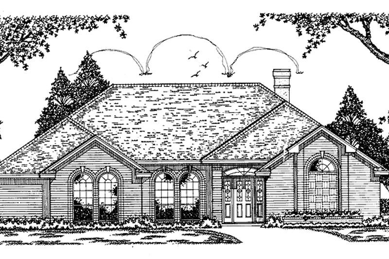 Dream House Plan - Country Exterior - Front Elevation Plan #42-445