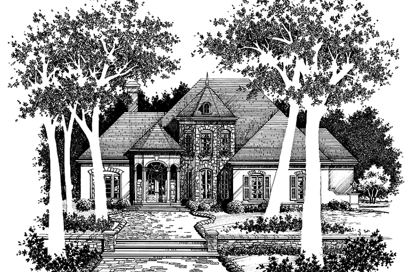 Dream House Plan - European Exterior - Front Elevation Plan #429-67