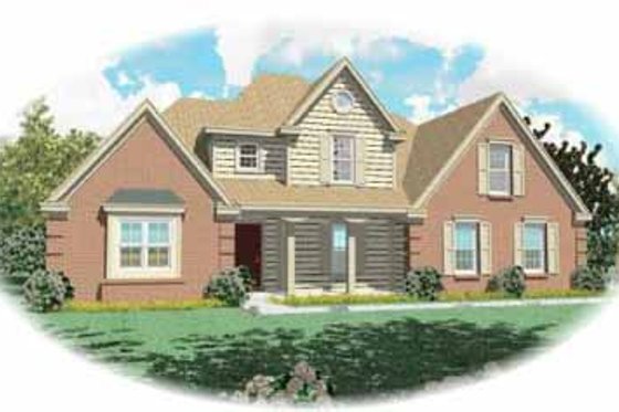 Exterior - Front Elevation for Traditional House Plan #81-232 - 3 bed, 2.5 bath