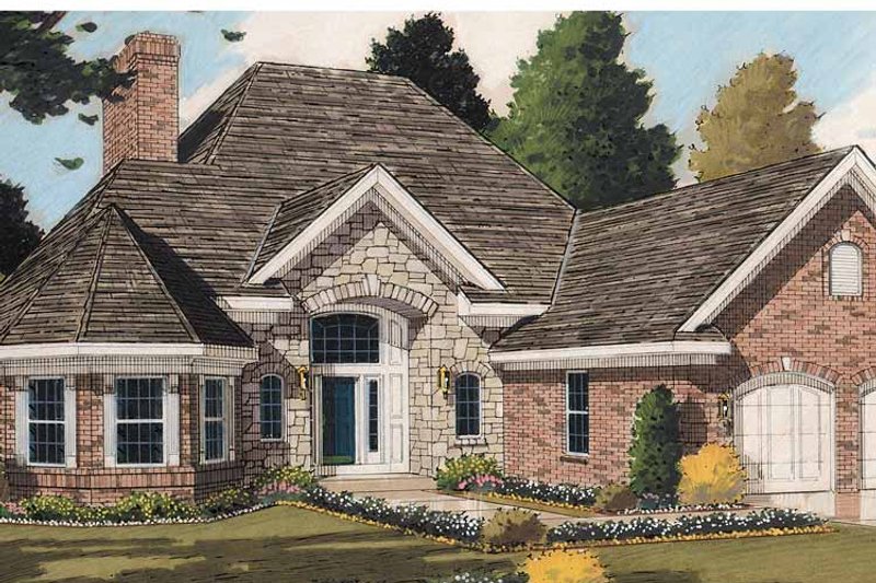 Dream House Plan - Exterior - Front Elevation 3 for Country House Plan #46-537 - 3 bed, 2.5 bath