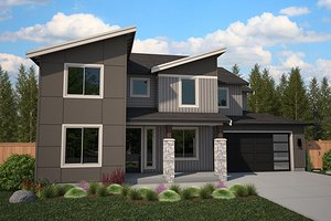 Contemporary Exterior - Front Elevation Plan #569-83