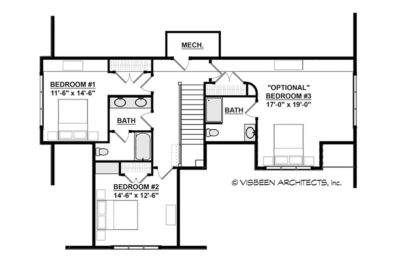 Architectural House Design - Floor Plan - Upper Floor for Traditional House Plan #928-288 - 3 bed, 2.5 bath