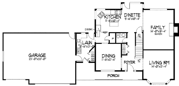 Architectural House Design - Country Floor Plan - Main Floor Plan #51-884