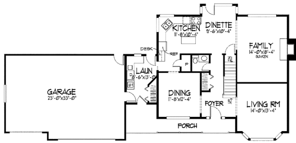 House Plan Design - Country Floor Plan - Main Floor Plan #51-884