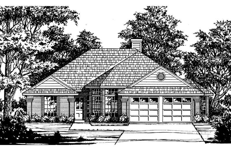 Home Plan - Exterior - Front Elevation 3 for Traditional House Plan #40-459 - 3 bed, 2 bath